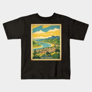 Rio Grande Do Sul Brazil Vintage Tourism Travel Poster Kids T-Shirt